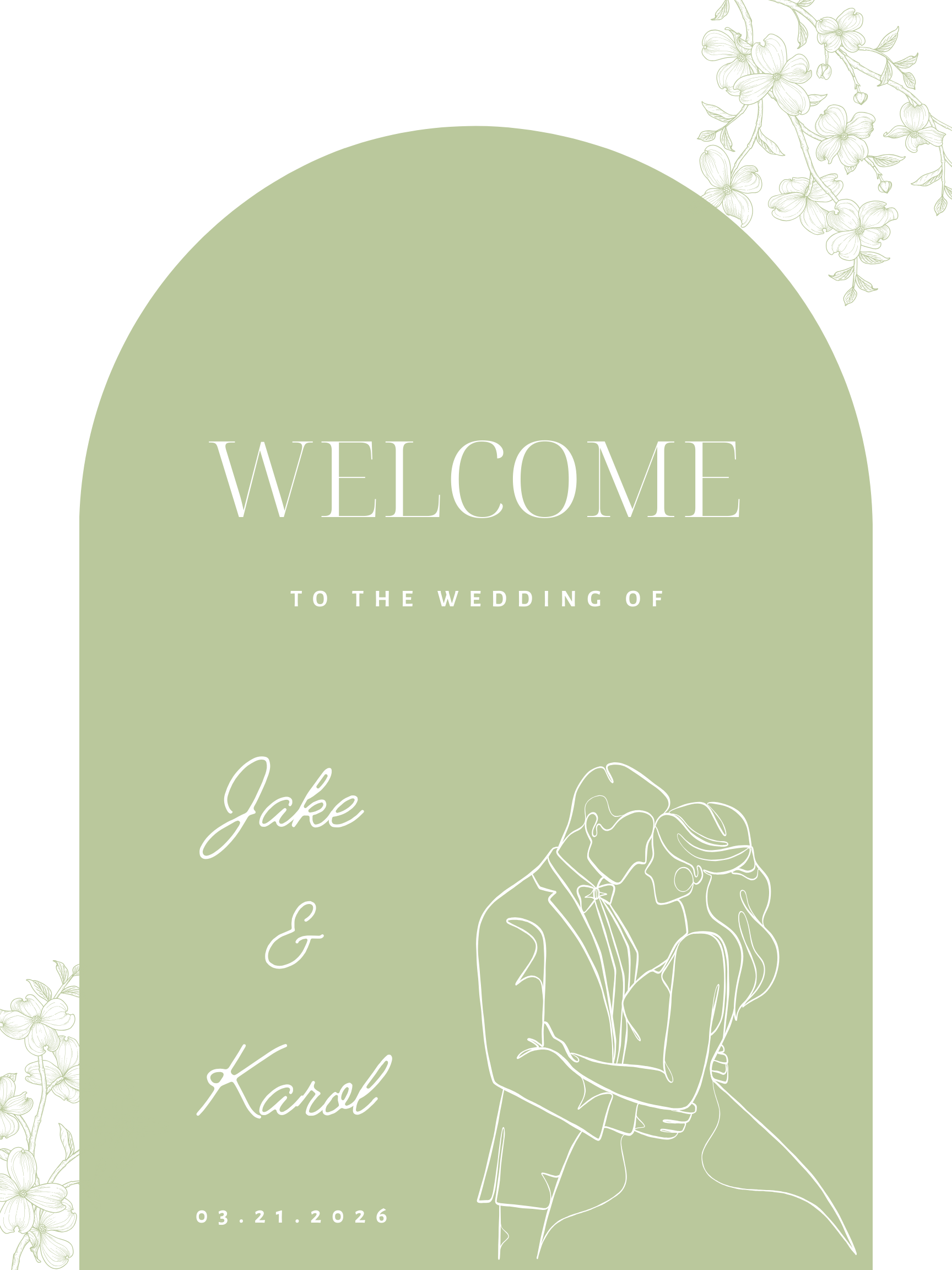 Custom Wedding Sign Template