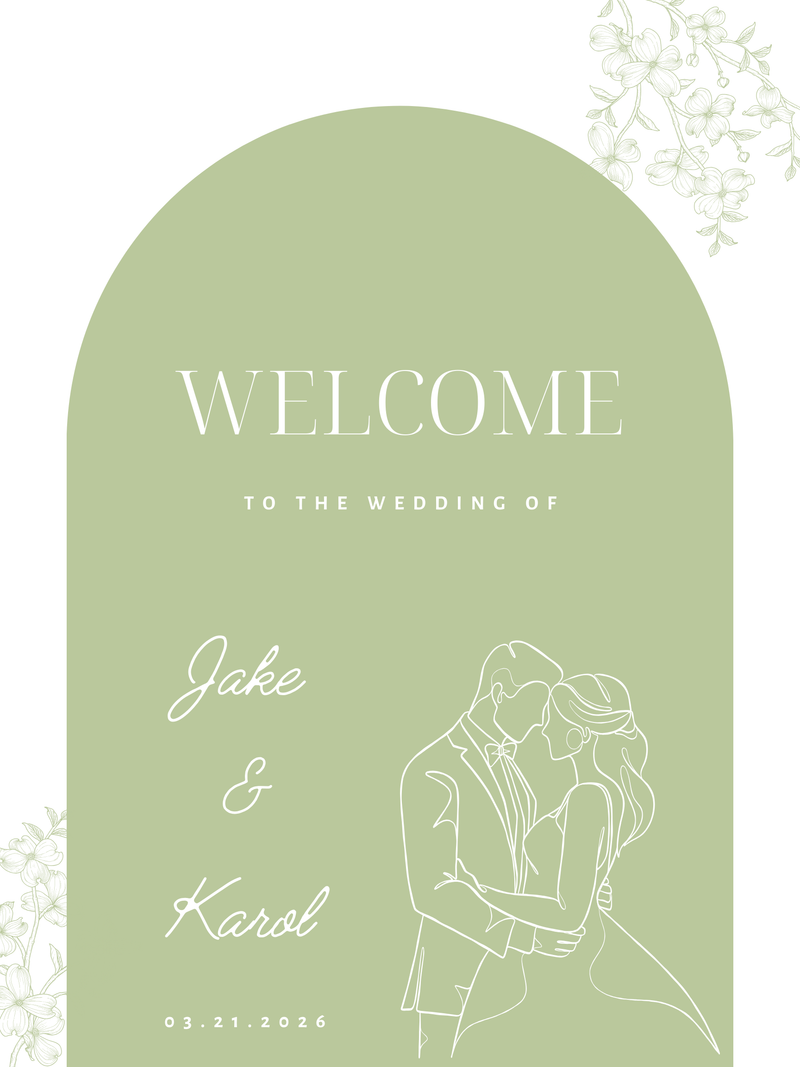 Custom Wedding Sign Template