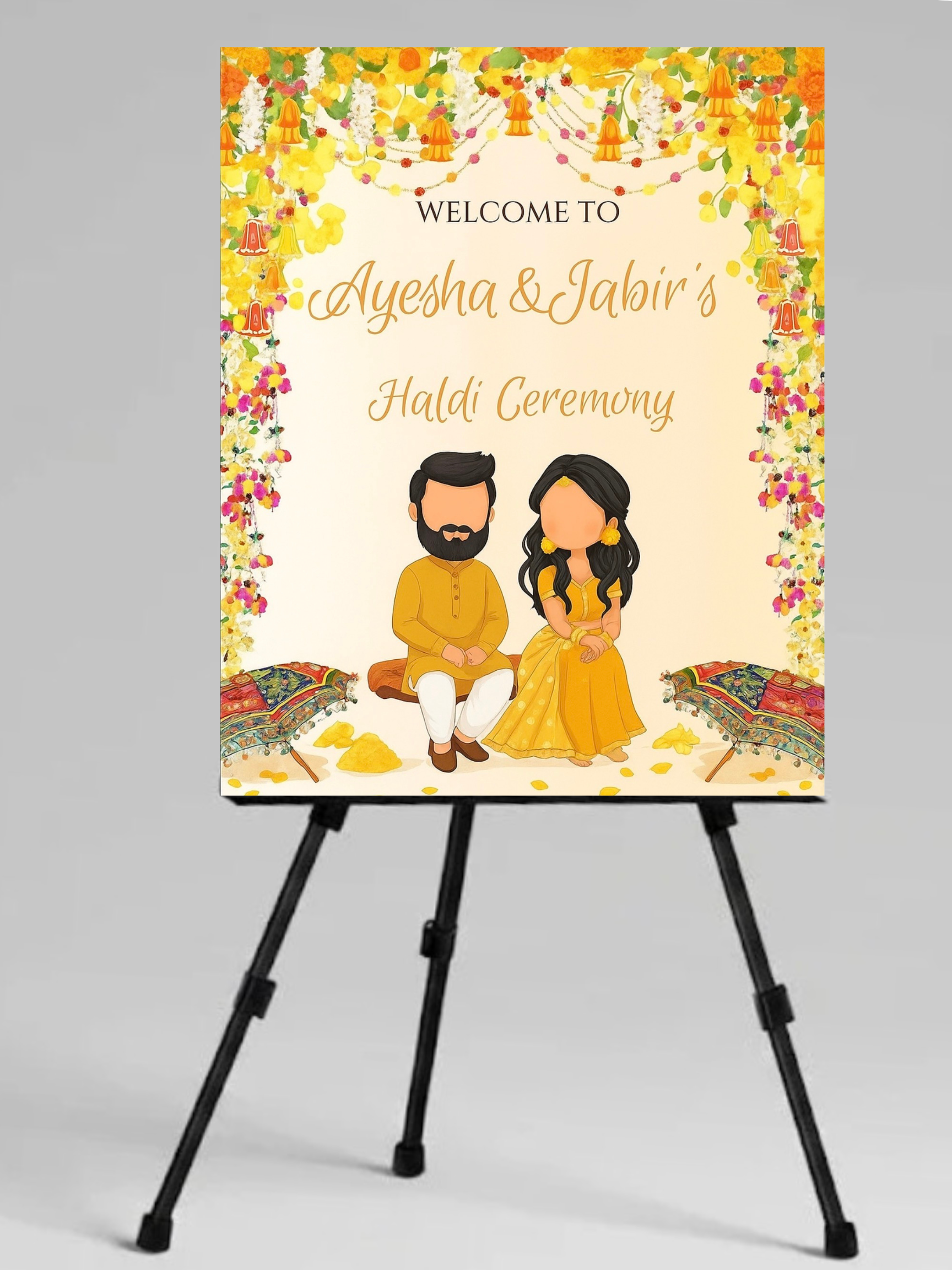 Haldi Welcome Sign