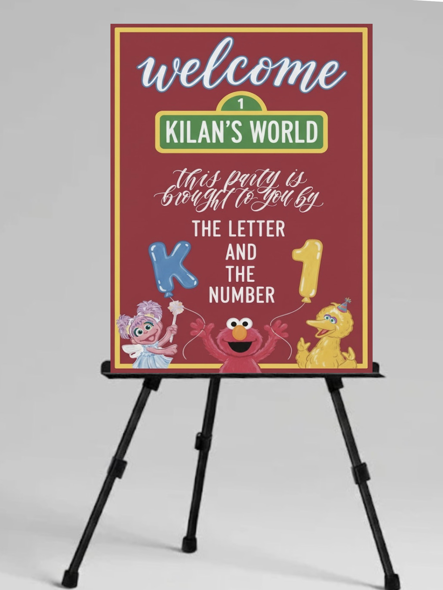 Sesame Street Birthday Welcome Sign