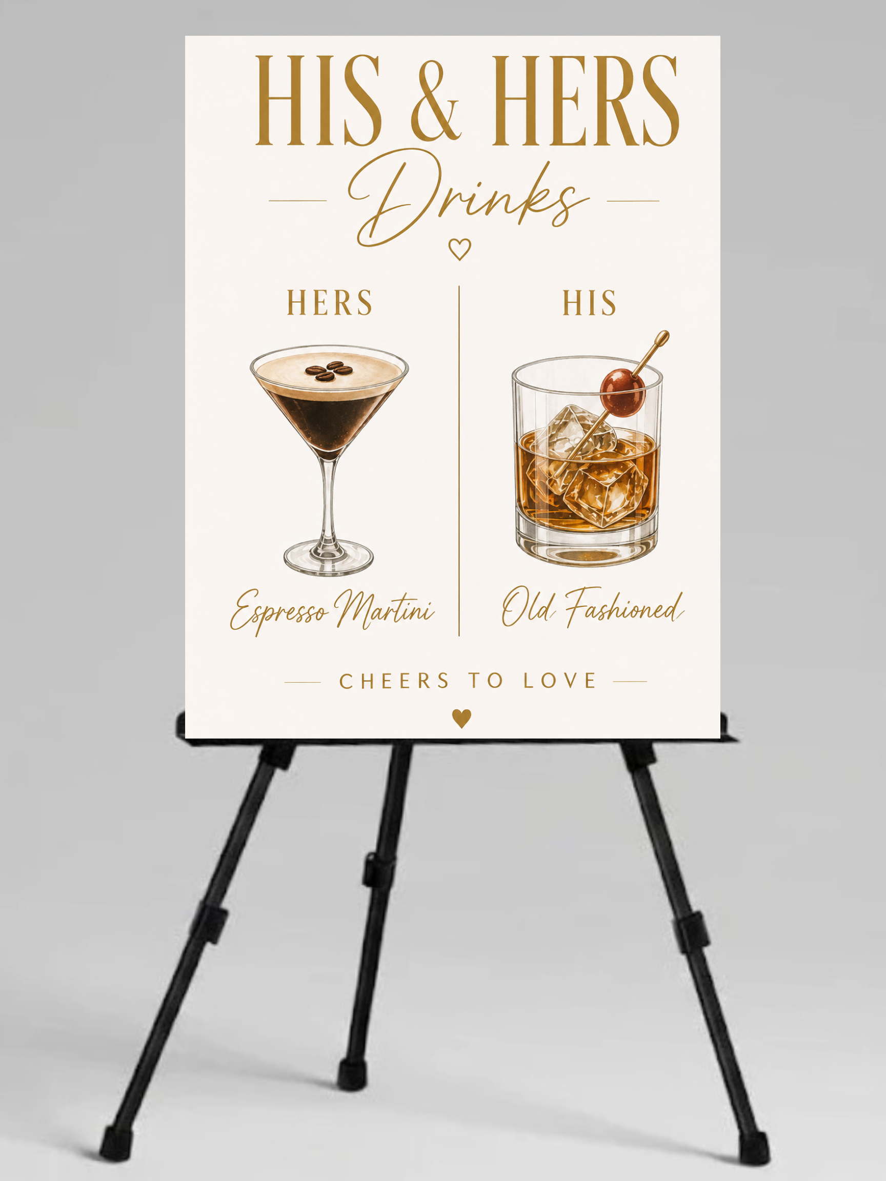His & Hers Drinks Sign