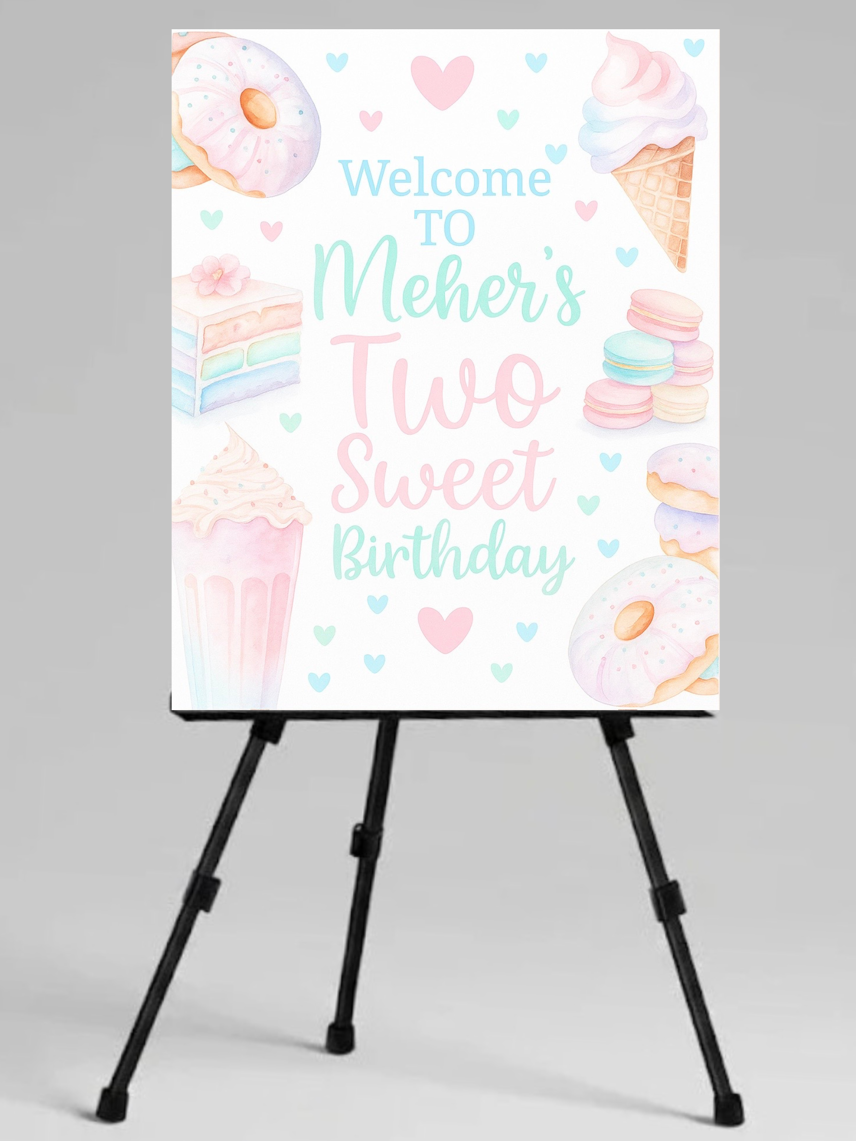 Two Sweet Birthday Welcome Sign