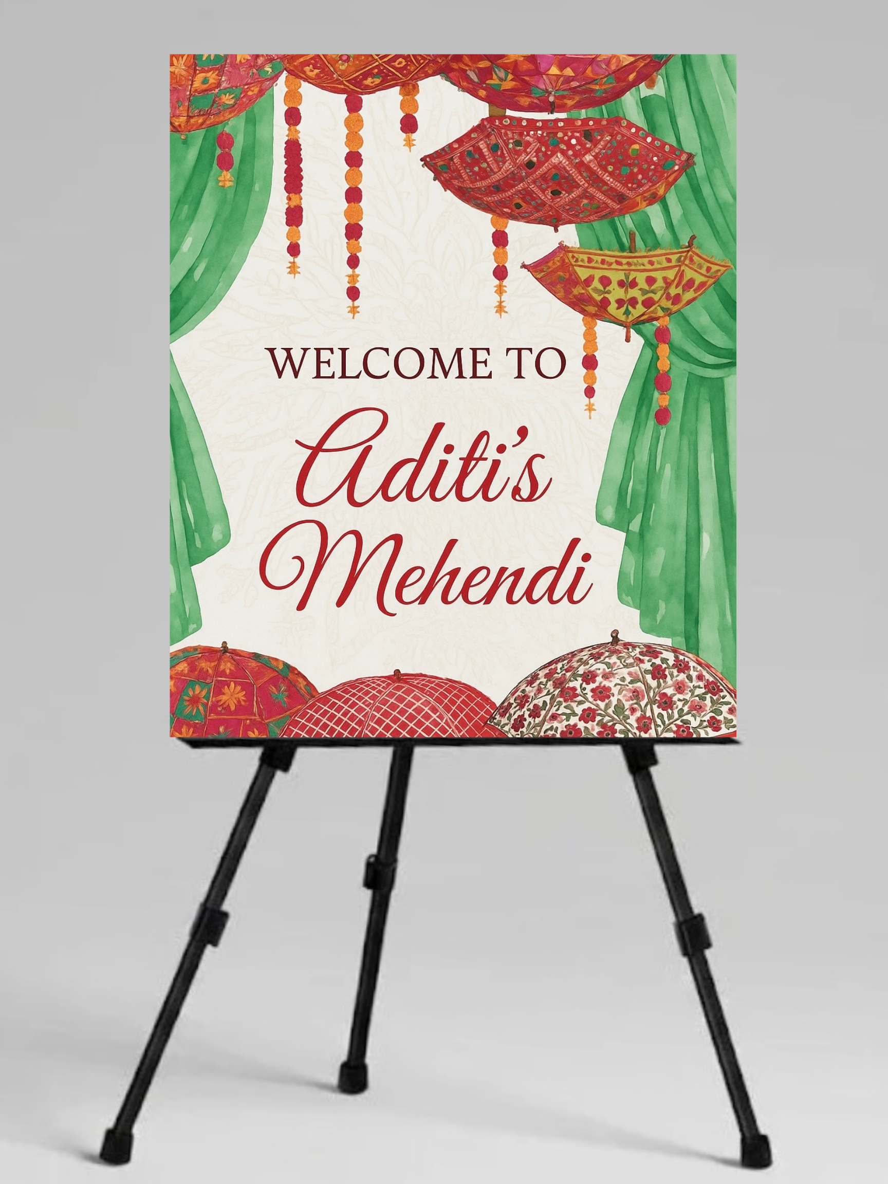 Mehendi Welcome Sign