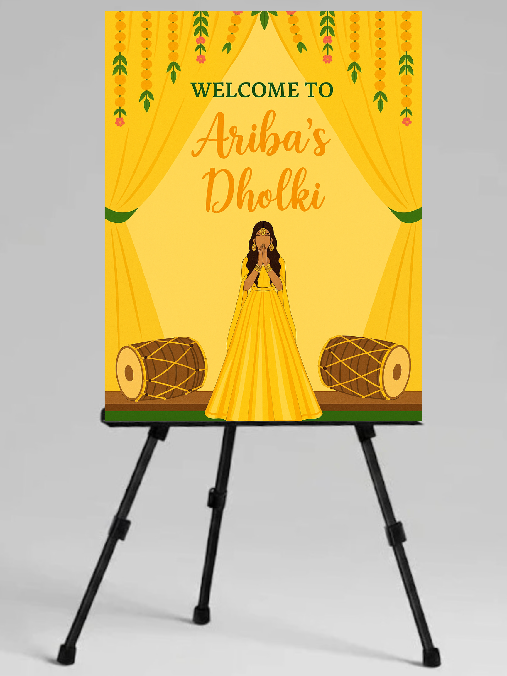 Dholki Welcome Sign