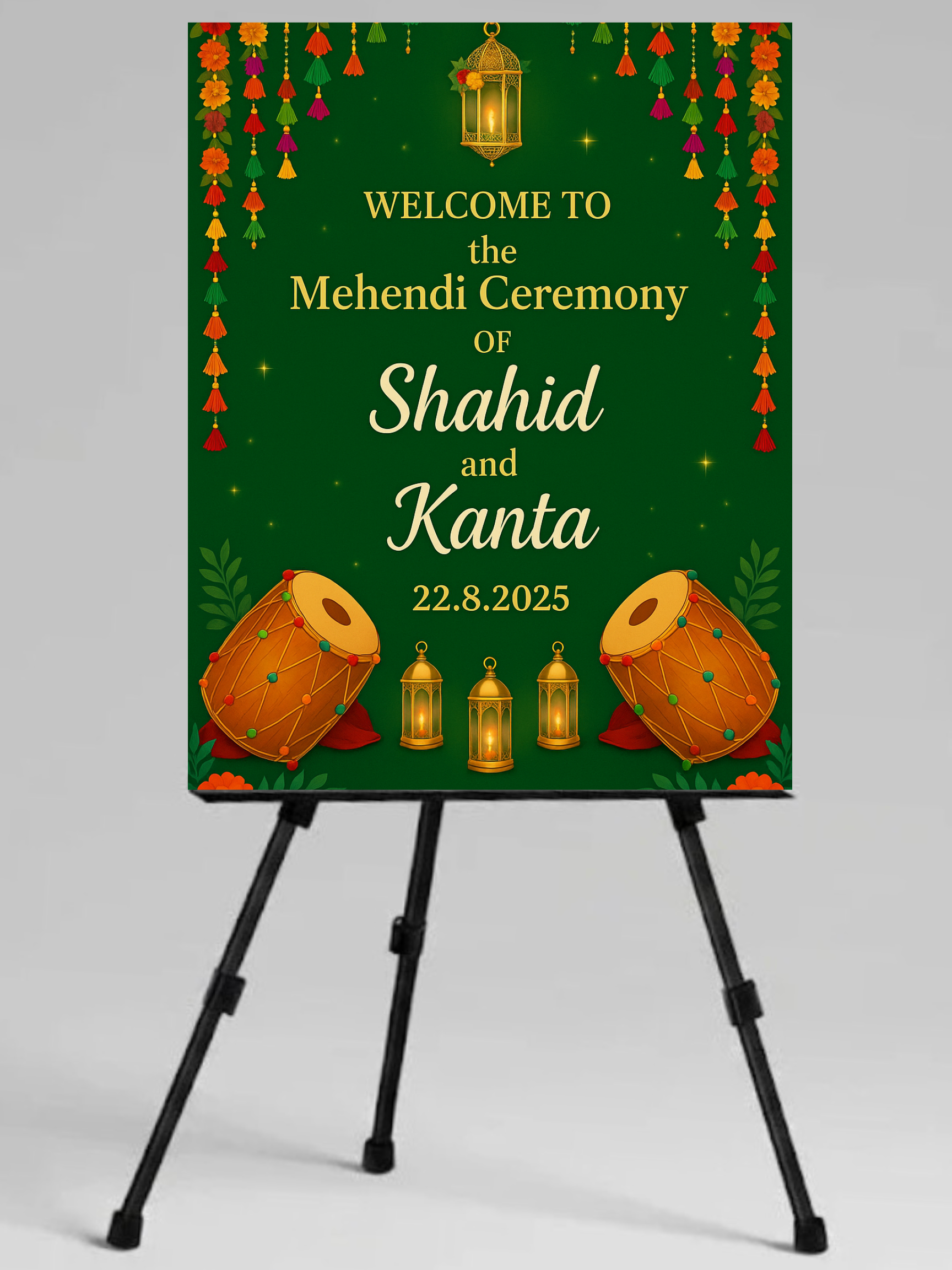 Mehendi Ceremony Welcome Sign