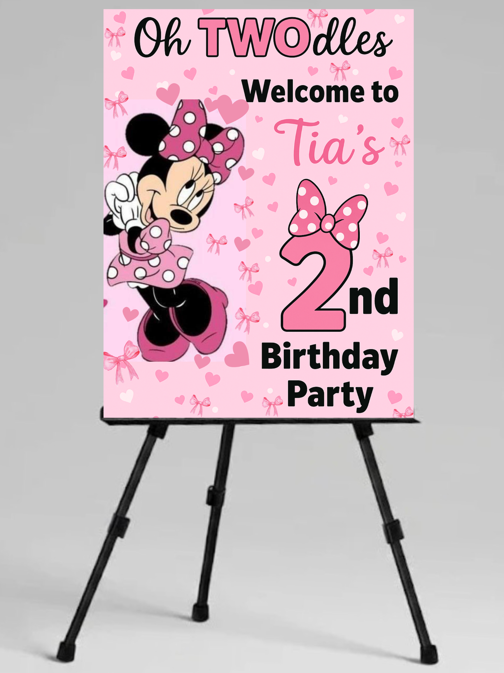 Minnie Mouse Birthday Welcome Sign