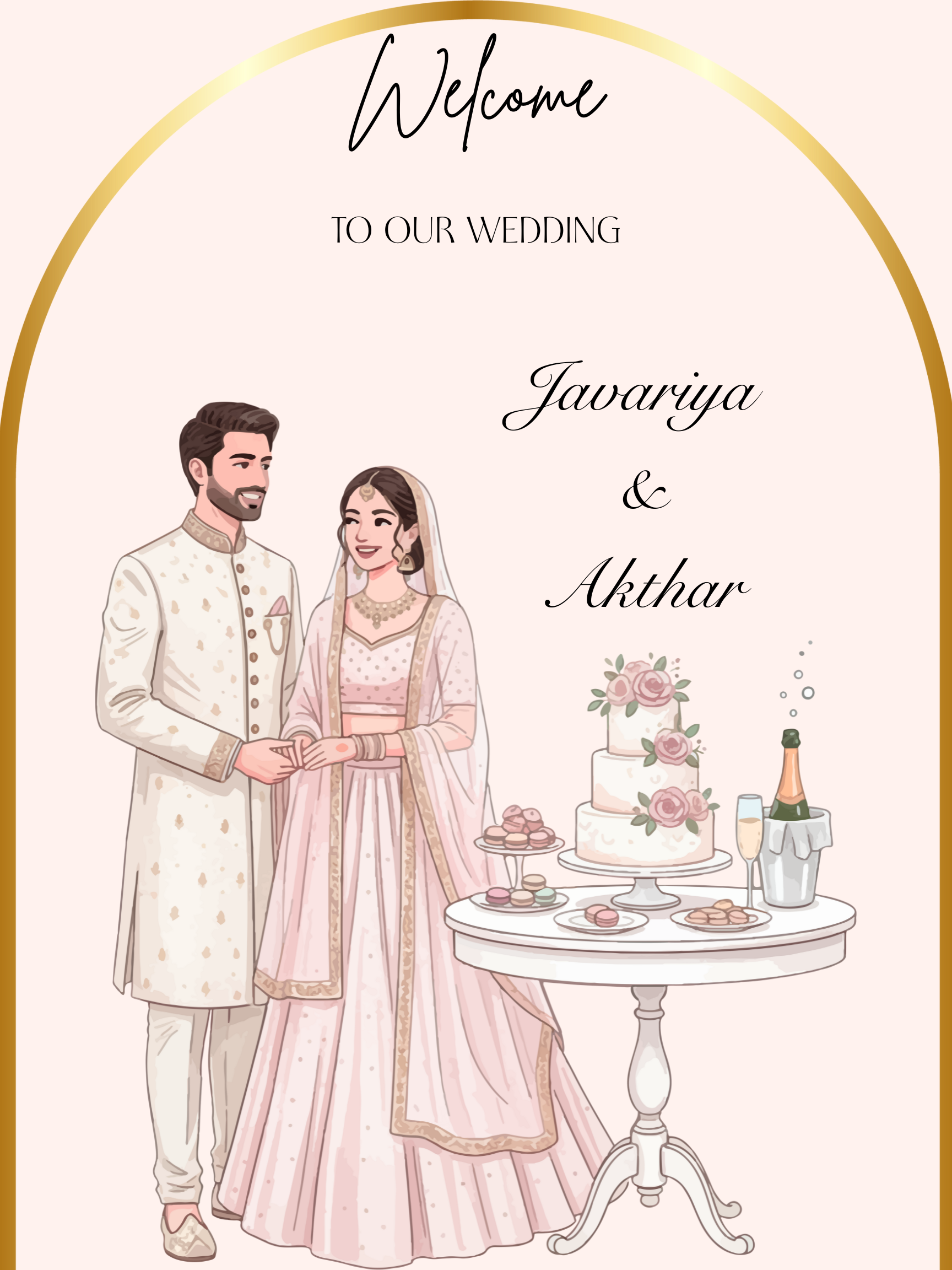 Custom Wedding Sign Template