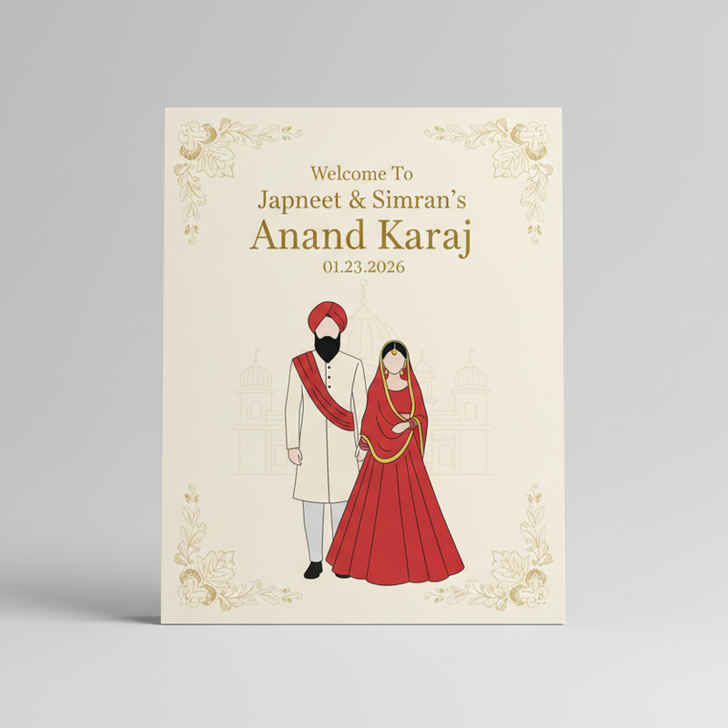 amazing make the guy taller and in the background add a gurudhawara temple outline