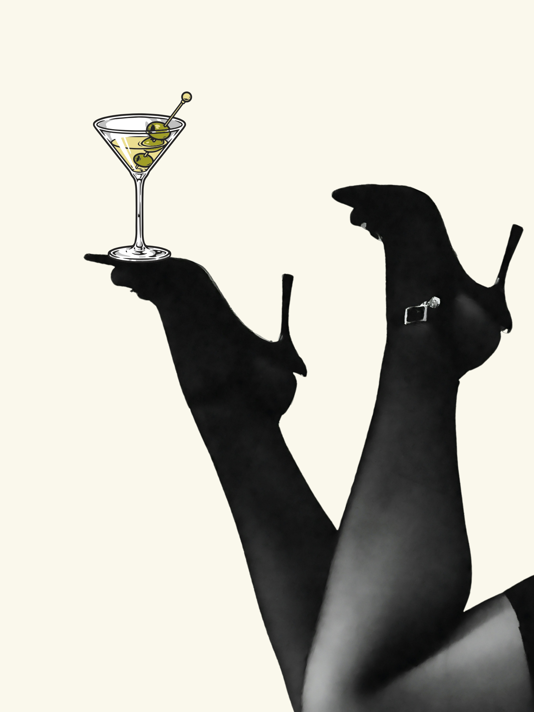 Martini Silhouette Poster